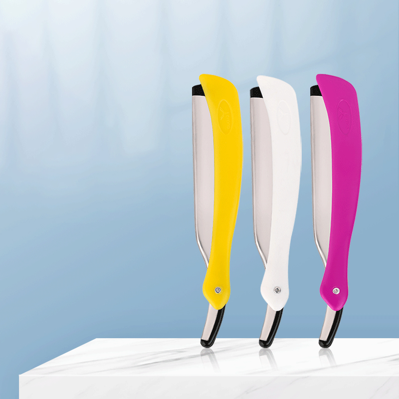 পোর্টেবল ফোল্ডেবল দাড়ি ভ্রু ট্রিমিং 77 ব্লেড স্ট্রেইট রেজার