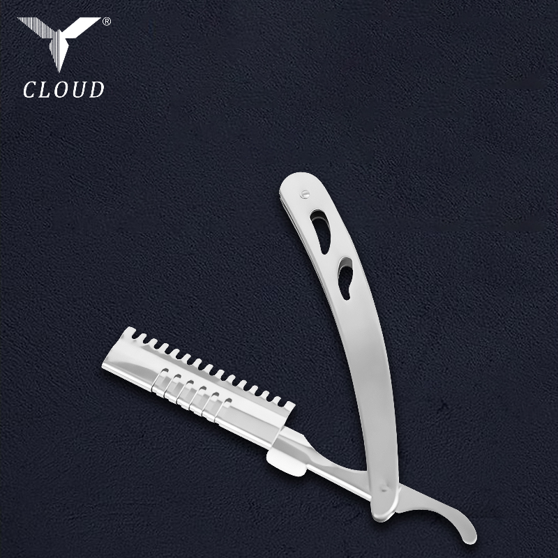 টেকসই স্টেইনলেস স্টীল ঢেউতোলা সোজা রেজার হ্যান্ডেল