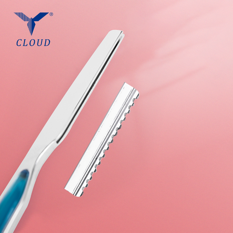 চুল কাটার রেজার স্টেইনলেস স্টীল স্ট্রেইট রেজার (প্লাস্টিক হ্যান্ডেল)