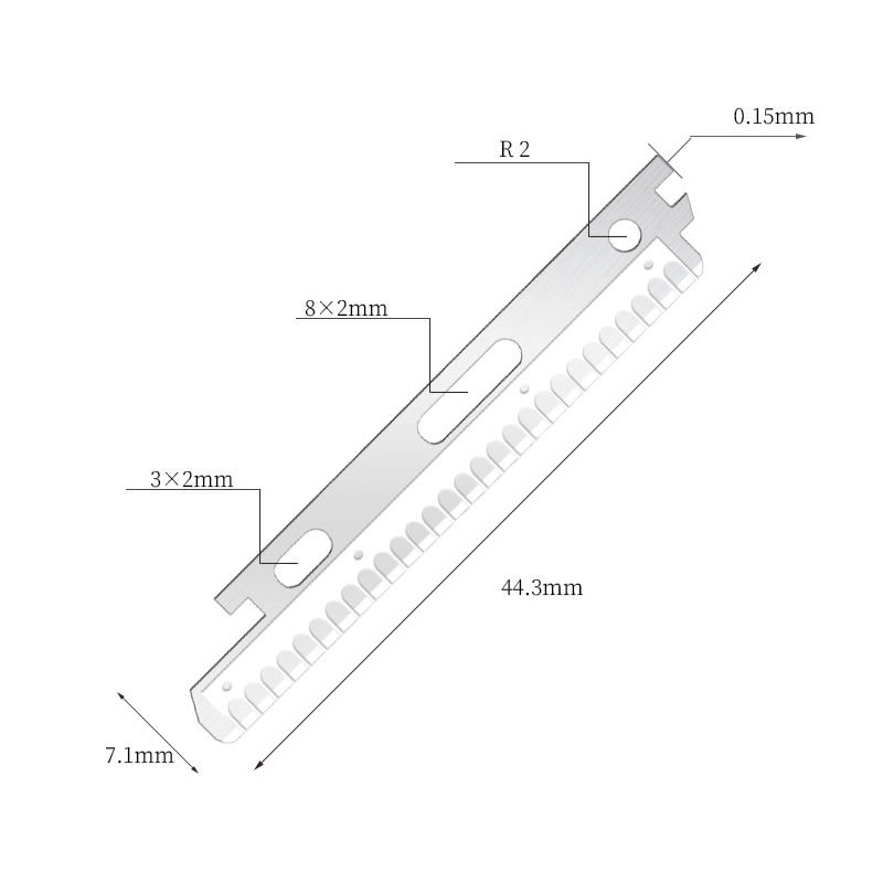 ন্যানো-কোটেড স্টেইনলেস স্টিল ফেস এবং ভ্রু রেজার ব্লেড