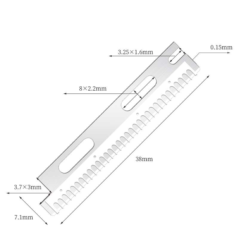 বহু-ব্যবহারযোগ্য পুনঃব্যবহারযোগ্য স্টেইনলেস স্টীল ভ্রু রেজার ব্লেড